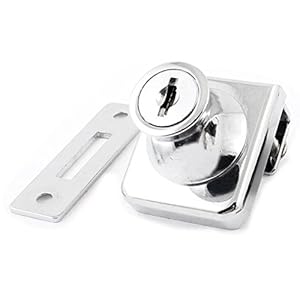 Stainless Stell Showcase Display Cabinet Glass Door Lock w 2 Keys