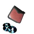 070042 CUSTODIA PORTA CD IN PELLE 40 POSTI DVD PORTA RACCOGLITORE ASTUCCIO BOX