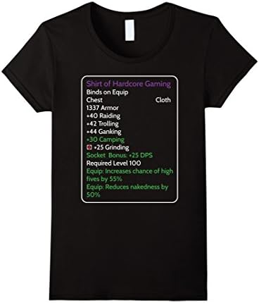 Women's Shirt of Hardcore Gaming Medium Black