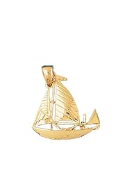 CleverEves 14K Gold Pendant Sailboat 4.9 - Gram(s)