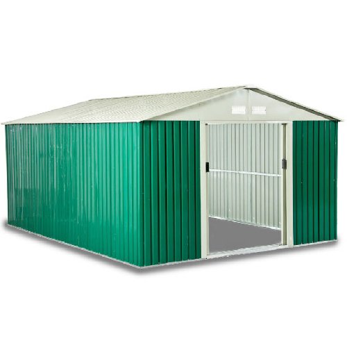 Cabanon Abri de jardin zinc galvanisé - Débarras de jardin - 311x411xh205cm XXL