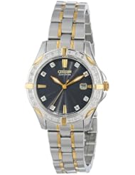 Citizen Womens EW1924-52H Diamonds Analog Display Japanese Quartz Two Tone Watch