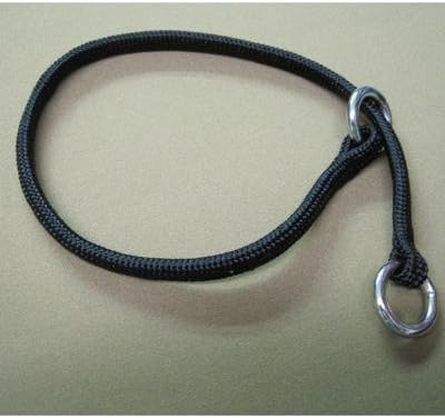 Medium Weight Nylon BRAIADED Show / SLIP Collar 20 INCH BLACK
