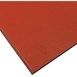 Silicone Sheet, 50A Durometer, Smooth Finish, No Backing, 3 mm Thickness, 0.75" Width, 36" Length, Red