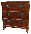Asian Furniture & Home D&eacute;cor - 36" Japanese Design 6 Drawer Tall End Table / Nightstand Cabinet