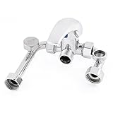 uxcell　ユニバーサル蛇口　ステンレス鋼　給湯器アクセサリー　シルバートーン　20mmオスネジ