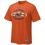 Men`s Illinois Fighting Illini Orange Throwback S/S Tshirt