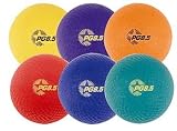 Playground Ball Set, Nylon, Assorted Colors, Six per Set