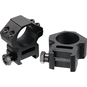 UTG Premium 1 Rings, Medium, Weaver Mount, See-Thru