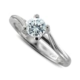 Platinum Solitaire Bridal Natural Diamond Engagement Ring (G, SI2, 1.00 cttw)-Certificate of Authenticity