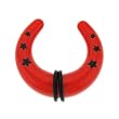 UV Red Buffalo Expander - Black Stars Logo - 00g - Sold As Pair