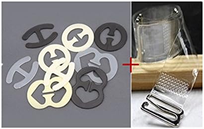 Women's 9 Piece Bra Converting Clip Bra clasp and 1 pair clear Bra Strap