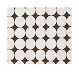 Bacati - Dots/Stripes Reversible white/chocoalte Bed Skirt