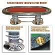 Red Deluxe 96 inch Holdem Table - Raceway and Cupholders