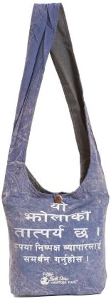 Earth Divas PG-02-LB Light Blue Cotton Young &amp; Fun Cross Body Shoulder Bag