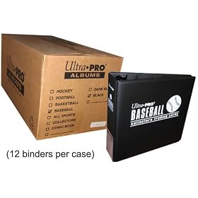 Baseball 3-Inch Ultra Pro Binders BLACK - Trading Card Albums - CASE of 12
