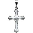 Platinum Cross Pendant - 21.00x15.00mm
