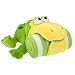 Frog Blanket-Biter Striped Fleece Blanket and Character Pillow - Green