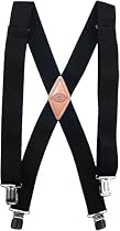 Dickies Men's 1-1/2 Solid Straight Clip Suspender