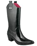 Capelli New York Shiny Solid Cowboy Ladies Rubber Rain Boot