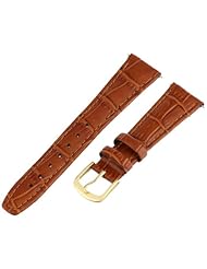 Hadley-Roma Womens LSL135RR-180 18-mm Tan Alligator Grain Leather WatchStrap