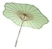 Quasimoon PaperLanternStore.com 32 Inch Light Lime Green Paper Parasol Umbrella, Scallop Shaped