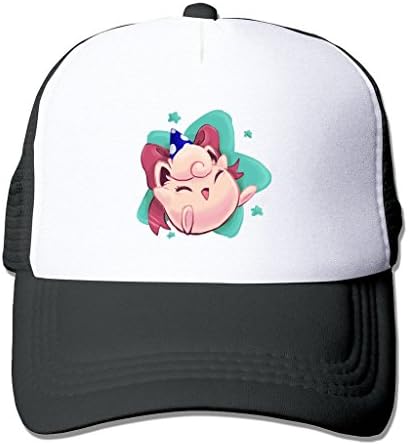 LIANBANG Birthday Jigglypuff Pokemon Adjustable Printing Snapback Mesh Hat Unisex Adult Baseball Mesh Cap