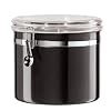 Oggi Jumbo Stainless Kitchen Canister, Black