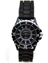 Classic Silicone Women Watch Gifts Stylish Black Fashion Lady Brand Watch for Girl L201-y