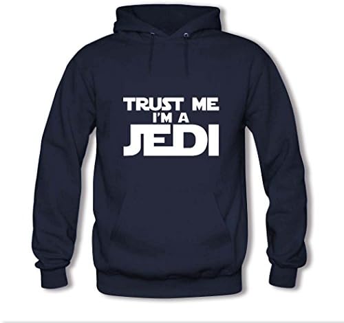 LEOFYA Fashion Printing Customized Trust Me I'm A Jedi Men's Classic Hoodie Sweatshirt Gray
