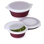 Progressive International Collapsible Prep Bowl Set, Red and White