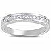 Princess Cut Channel Cz Set Wedding Band .925 Sterling Silver Ring Sizes 3-12