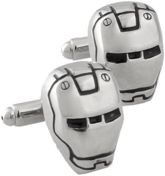 FDDealz - Silver Iron Man Cufflinks Superhero Cuff Links