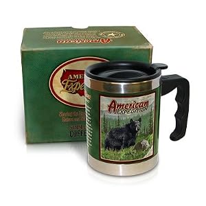American Expedition Black Bear Stainless Steel Coffee Mug by American Expedition