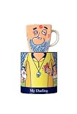 Coffee Mug, My Darling, Coach Face, Porcelain Coffee Mug w/ Fun Matching Cylinder Gift Box