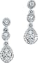 14K White Gold 1/8 ctw Diamond Drop Earrings