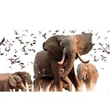 (24x36) Steve Bloom (Elephant Herd) Art Poster Print