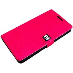 Samsung Galaxy S 2 II i9100 Novoskins Pink Rosa Faux PU Leder Snakeskin iDiary Case