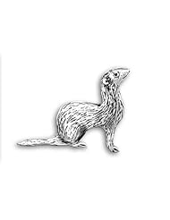 Sterling Silver Ferret Pin by The Magic Zoo