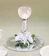 Glass Taper Holder In Metal Stand 10-1/2''