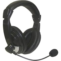 Stereo Headphones With Boom Microphone