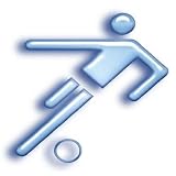 Bluish Football Icon - 24