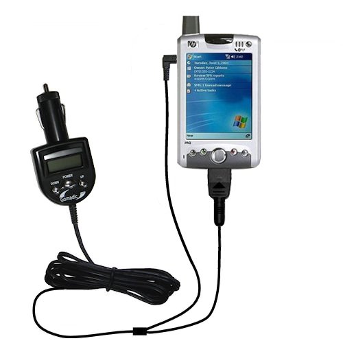 FM Transmitter with integrated Car Charger for the Cingular iPaq h6325 - uses Gomadic TipExchange Technology