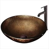 IMAGE OF Vigo VGT130 Atlantis Glass Vessel Sink and Faucet Set