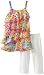 Amy Byer Girls 7-16 Print Chiffon Asymetrical Tunic Legging, Multi, Medium