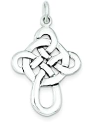 Sterling Silver Celtic Cross Pendant Charm Irirsh