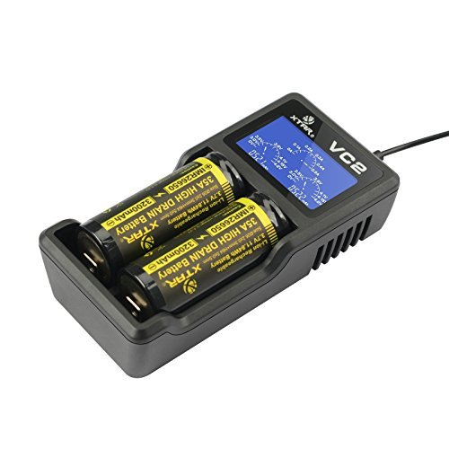 XTAR VC2 Premium USB Charger w/ LCD Screen Display (MC Series Upgrade) Li-ion Battery Charger