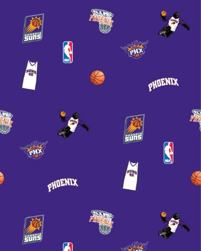 NBA Phoenix Suns Basketball Print Fleece Fabric