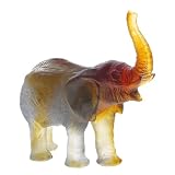 Daum Glass - Animal Sculptures - Small Amber Elephant