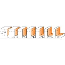 CMT 835.502.11 Variable Depth From 1/8-Inch to 1/2-Inch, 3/4-Inch Cutting Height, 1/2-Inch Shank Rabbeting Router Bit Set